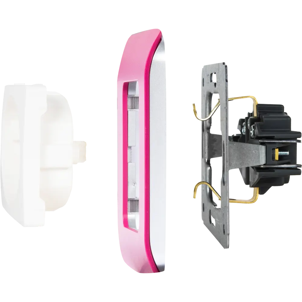 Рамка для розеток и выключателей Lexman Cosy 3 поста, цвет фуксия STLM-2209112 - Вид №2