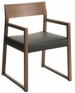 Cizeta Кожаное кресло с подлокотниками Linea 1001 po