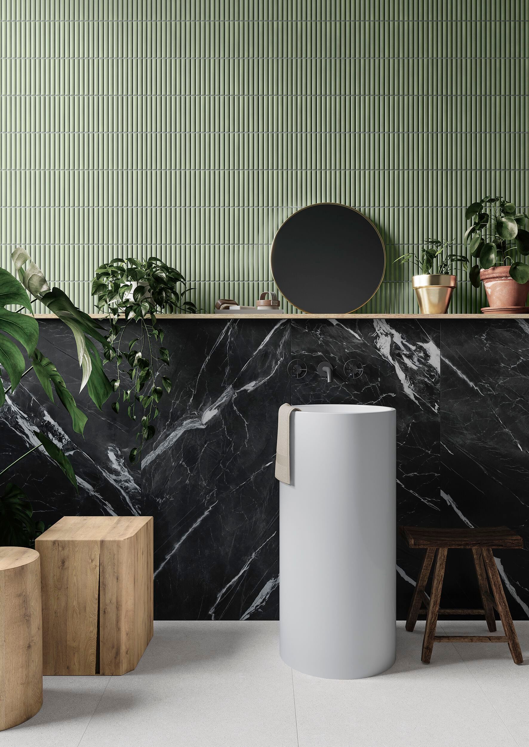 Мраморный эффект глазурованного керамогранита/напольного покрытия Gayafores MONTBLACK ARCH-00144933 - Вид №2