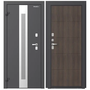 Дверь входная металлическая Термо 98x205 см левая калаб темное дерево