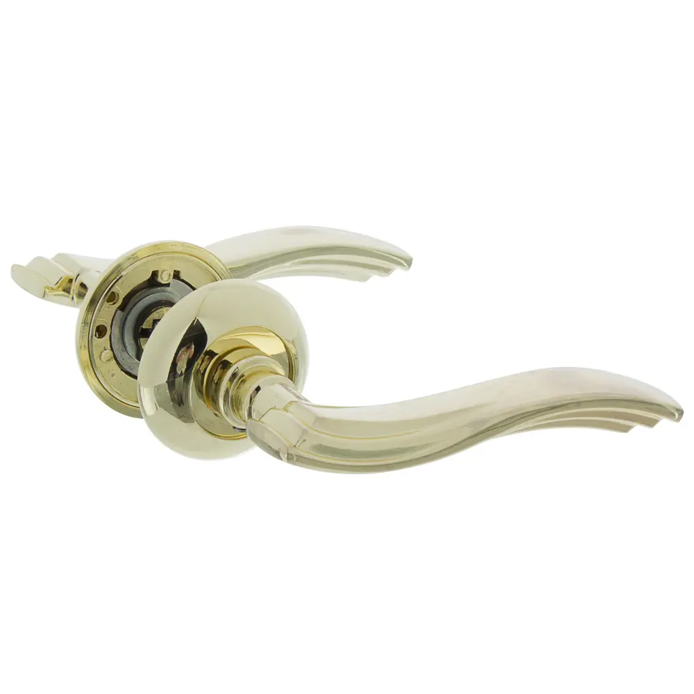 Ручки дверные на розетке Kerron DR7180, ЦАМ, цвет глянцевое золото STLM-2037463 - Вид №1