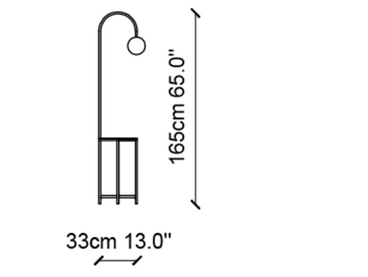 Металлический торшер / журнальный столик NDESIGN румяна ARCH-00118424 - Вид №1