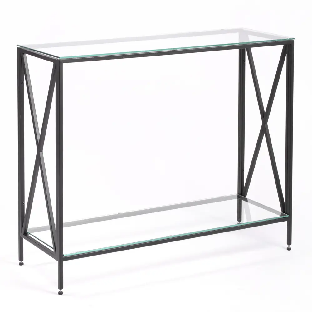 Консоль напольная Allconsoles 1031-CB clear 100x80x35 см сталь цвет черный