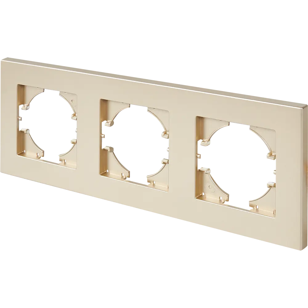 Рамка GUSI Electric City на 3 розетки в элегантном цвете шампань 84695723 Ugra STLM-0053817 - Вид №1