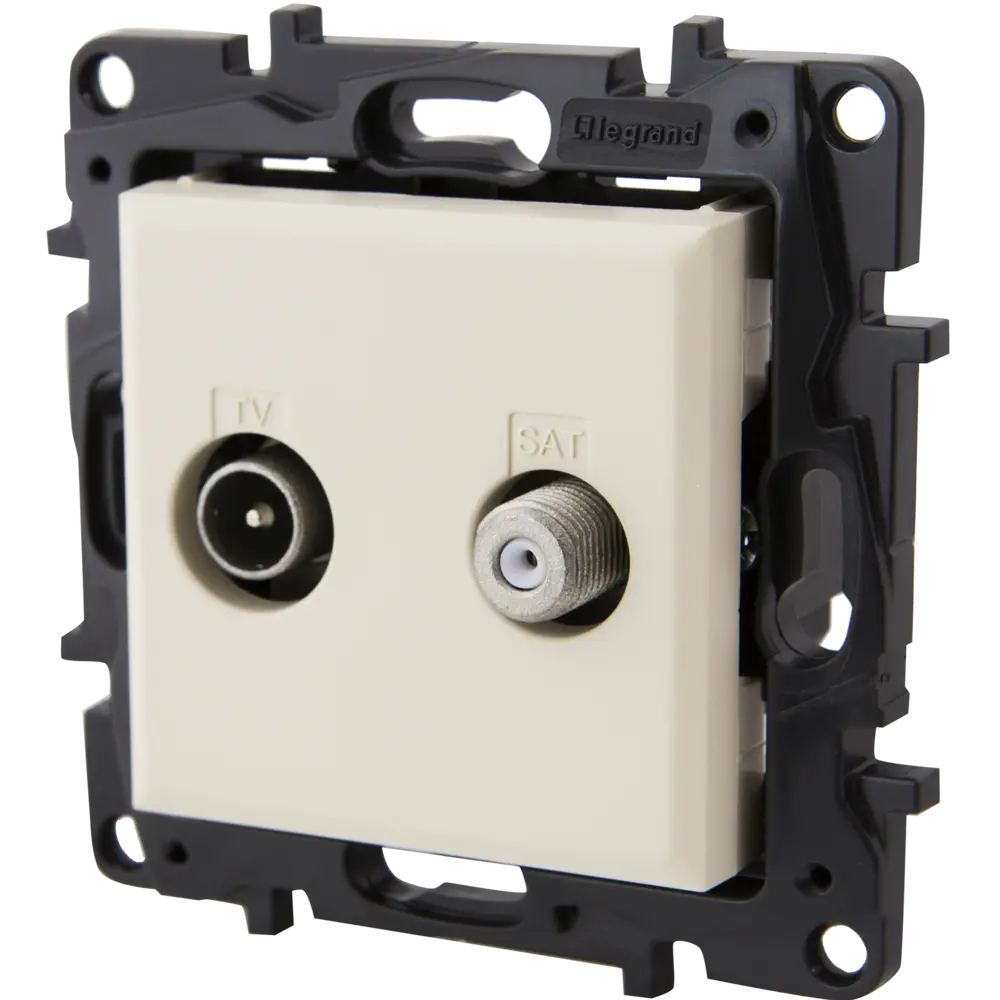 Legrand Structura - ТВ-спутниковая розетка двойная, цвет слоновая кость 82064625 STLM-0018615 - Вид №2
