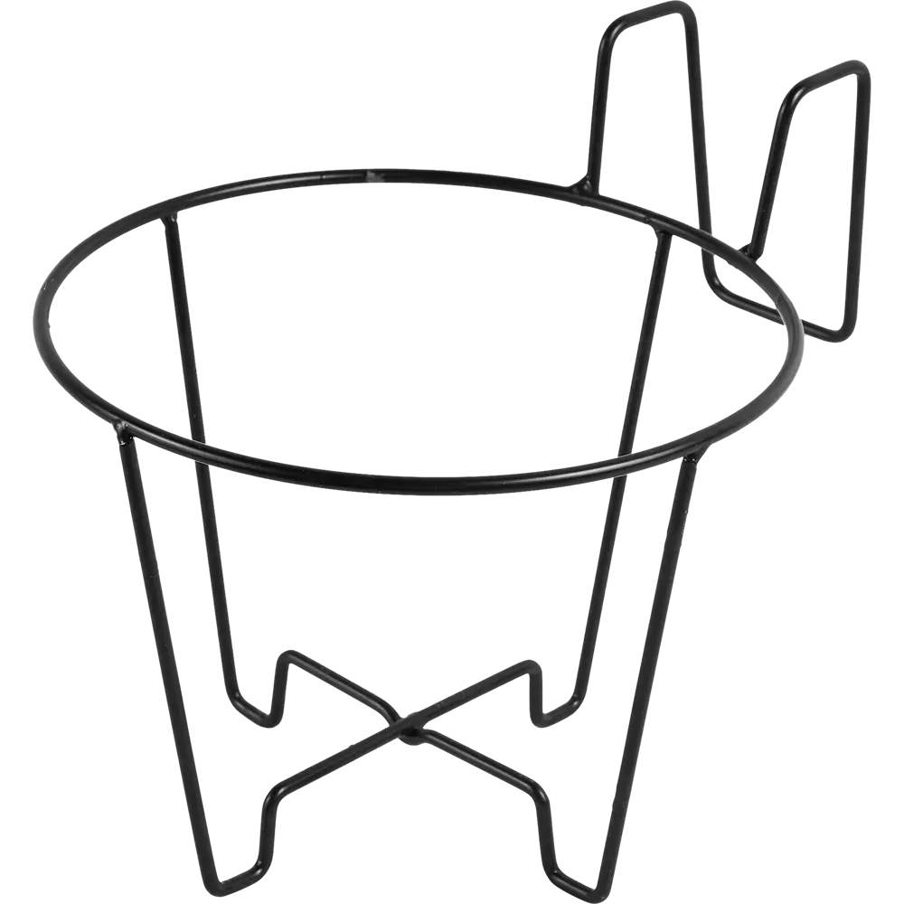 87234174 Подставка для цветочных горшков металл черный 22x17.5x18 см STLM-0961274