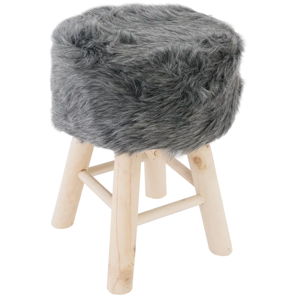 Табурет круглый Atmosphera 140057C ø29.5 h41.5 см, цвет серый STLM-2062369