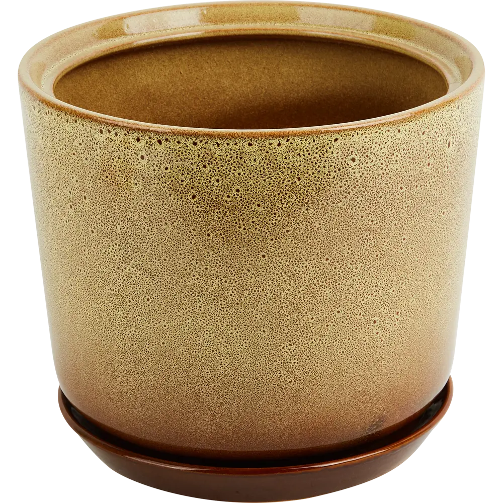 Горшок цветочный Gonchar Лира №2 Люкс ø23 h21 v5 л керамика желтый Товар без серии STLM-2030514