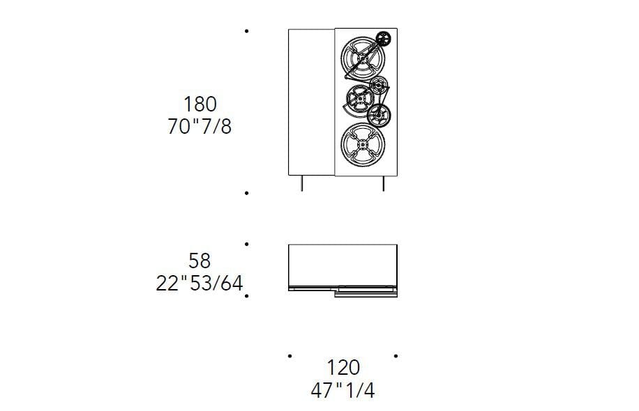 Деревянный и стеклянный шкаф с раздвижными дверями REFLEX ARCH-00107419 - Вид №2