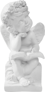 85488915 Фигура Ангел с книгой белая гипс STLM-0063223 Santreyd