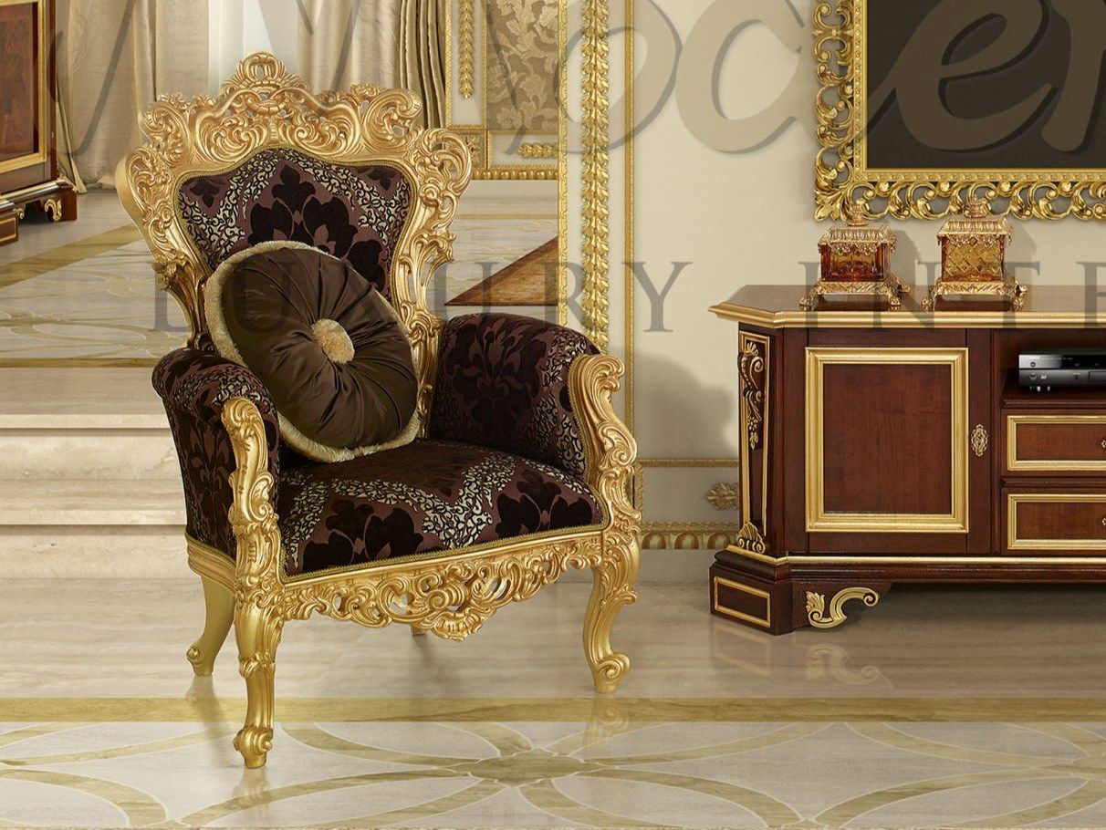 Тканевое кресло с подлокотниками Modenese Luxury Interiors Royal ARCH-00083605