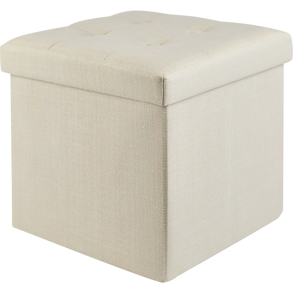 Пуф Lysandre с мягкой обивкой 38x38x6.6 см цвет бежевый Atmosphera STLM-2123316