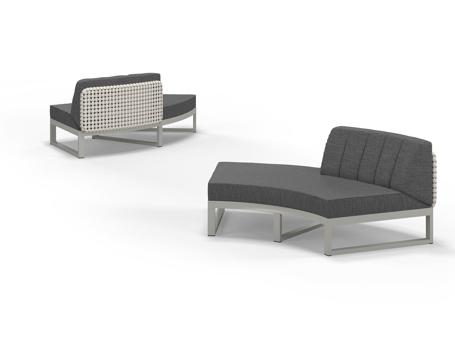 Тканевый изогнутый модульный садовый диван MAMAGREEN Munia ARCH-00118904 - Вид №9