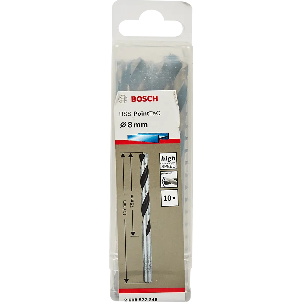 Набор свёрл по металлу Bosch PointTeQ 8x117 мм, 10 шт BOSCH PROFESSIONAL STLM-2159662 - Вид №3