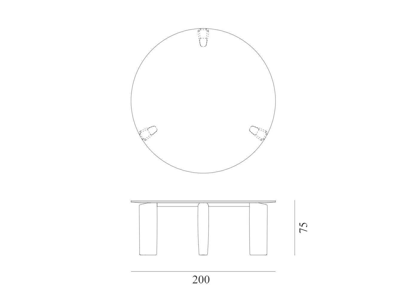 Арабский мраморный круглый садовый стол Exteta 10th ARCH-00137996 - Вид №7