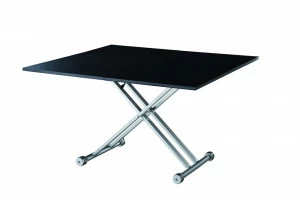 Обеденный стол раздвижной черный 60-120 см Gossamer ESF FASHION 044003 Черный