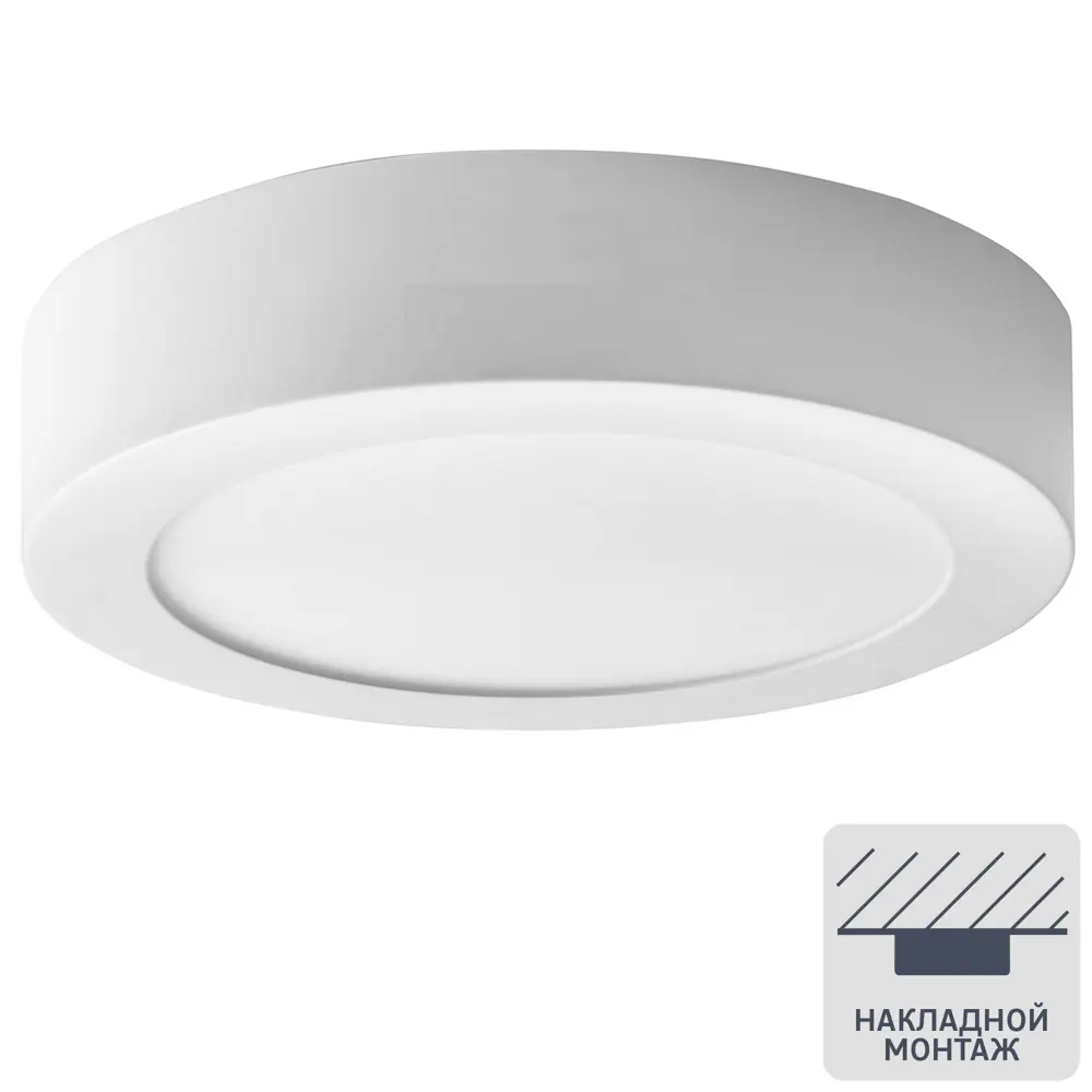 Светильник точечный светодиодный накладной CL01-14-4K-R, 6 м², нейтральный белый свет, цвет белый RITTER STLM-2108804
