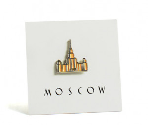 352906 Значок металлический "Высотка" Heart Of Moscow
