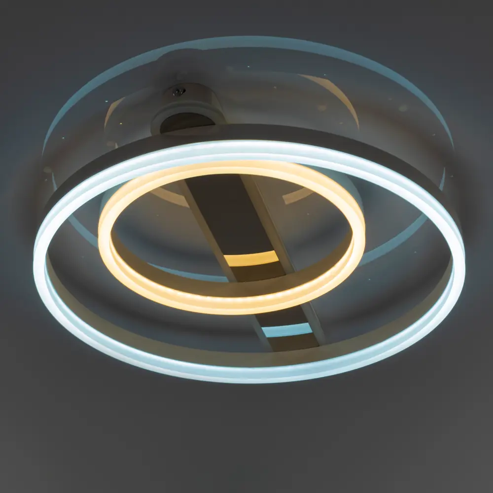 Люстра потолочная светодиодная диммируемая Ritter Eclipse 52086 7 с д/у 96 Вт 24 м² 2700К-6500К цвет белый/хром STLM-2093908 - Вид №2