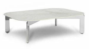 AKDO Низкий прямоугольный журнальный столик из мрамора Ecco stone