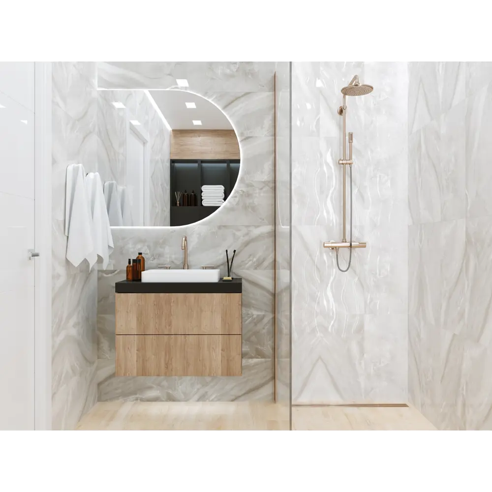 Плитка настенная Lazurro Fusion 30х60 см 1.44 м² цвет бежевый Golden Tile STLM-2128480 - Вид №3