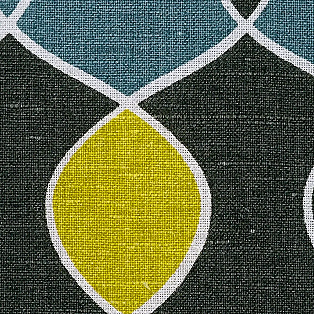 Штора на ленте «Геометрия» 145х260 см цвет бирюзово-жёлтый ВАСИЛИСА STLM-2061127 - Вид №2