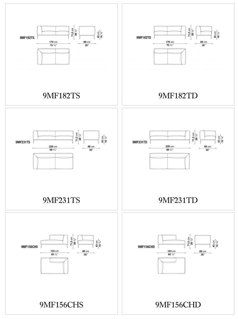 Угловой диван из ткани B&B Italia Michel ARCH-00027825 - Вид №9