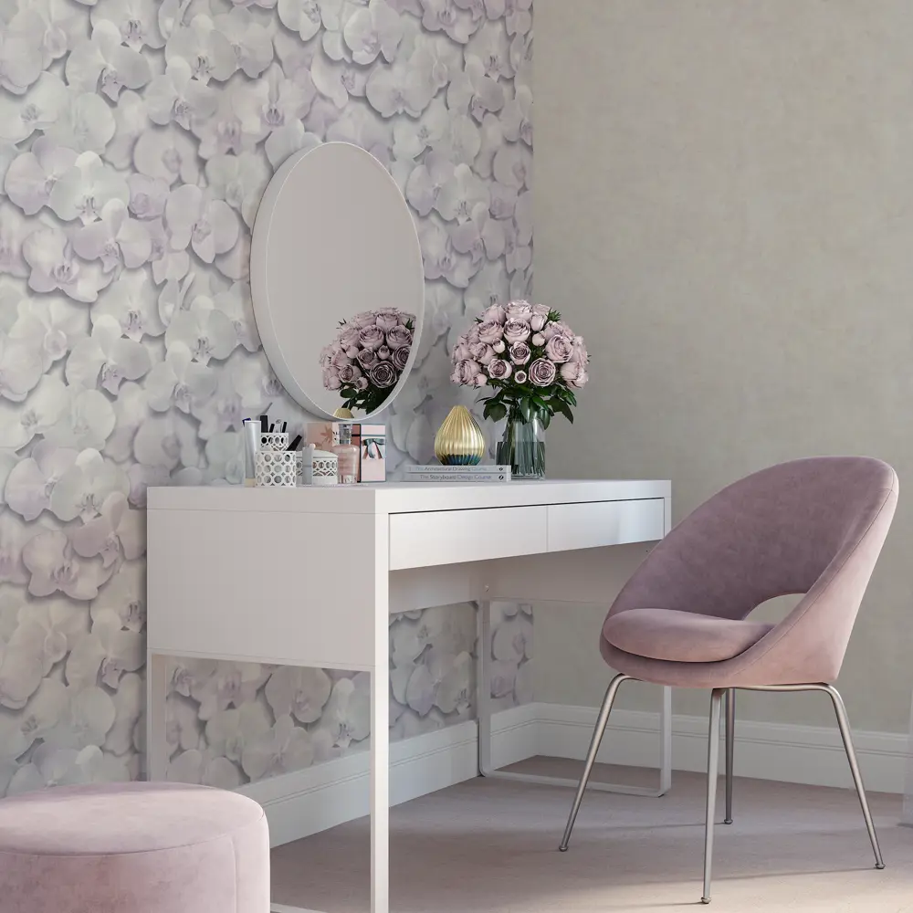 Обои флизелиновые Home Color Orchid серые 1.06 м HC71421-11 STLM-2002377 - Вид №3