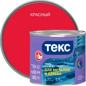 Эмаль для металла и дерева ПФ-115 Ленинградские краски Оптимум цвет красный глянцевый 1.9 л