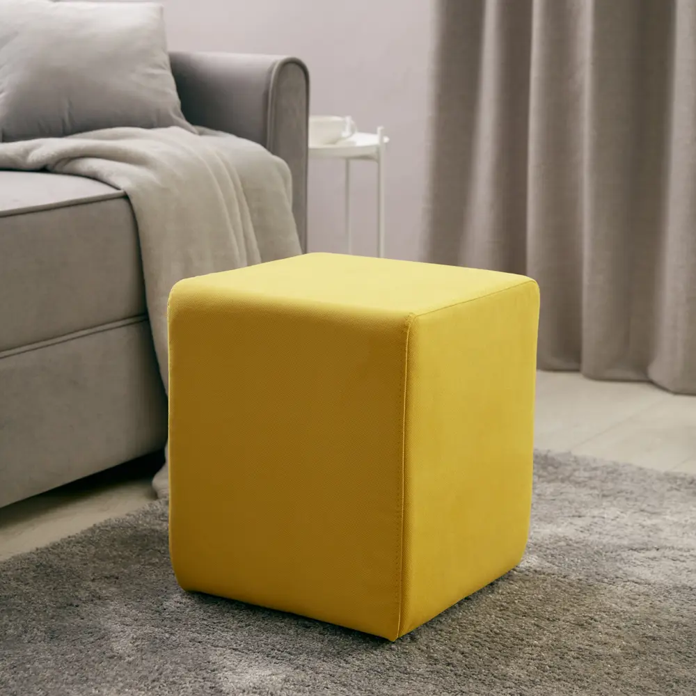 Банкетка домашняя Seasons 35x35x41 см цвет желтый STLM-2077643 - Вид №5