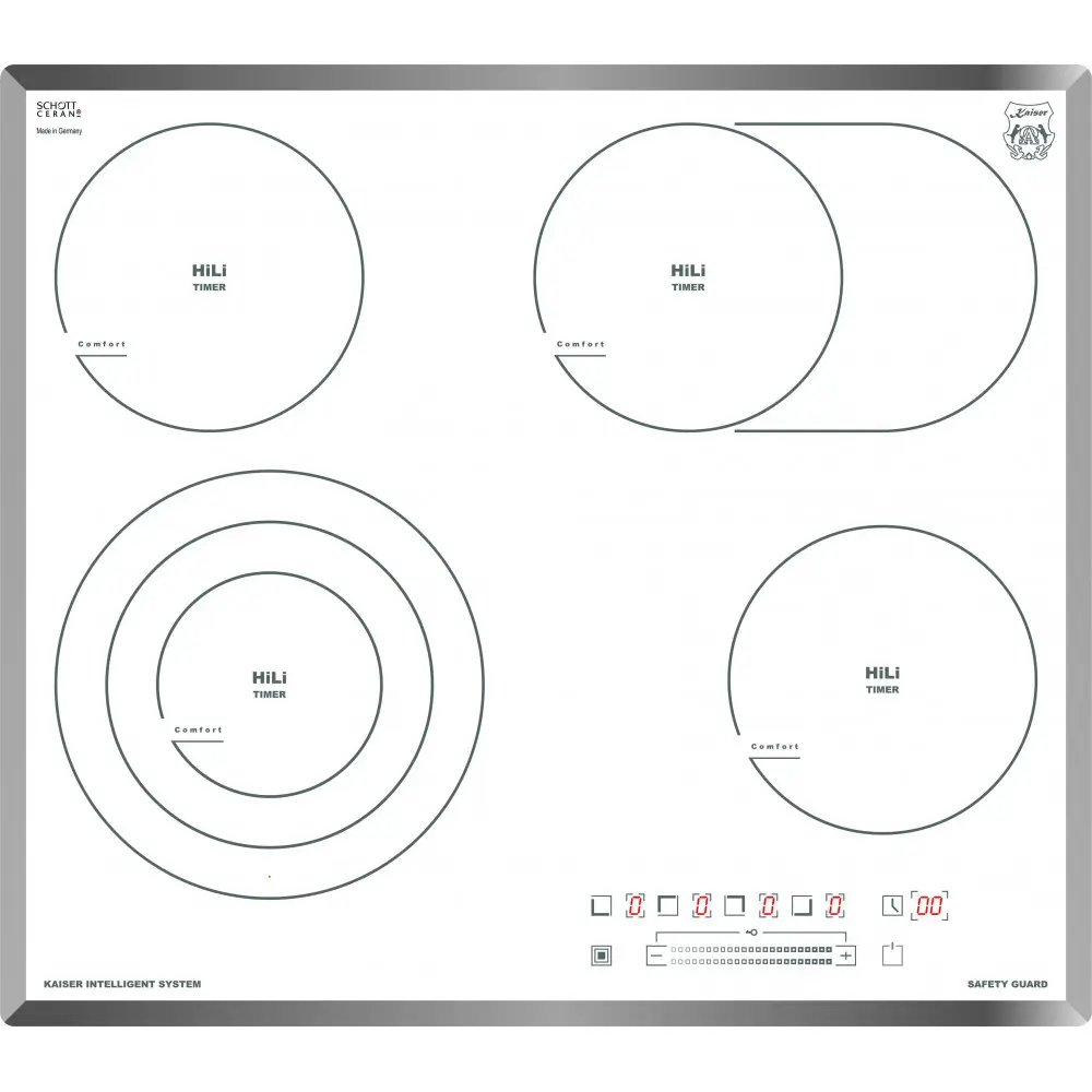 Электрическая варочная панель Kaiser KCT 6715 F W 59 см 4 конфорки цвет белый