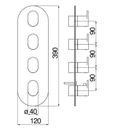 Термостатический смеситель для душа Nobili Yoyo ARCH-00108520 - Вид №2