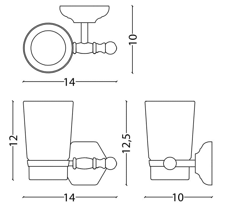 Керамический настенный держатель зубной щетки Park Avenue Waldorf ARCH-00086663 - Вид №3