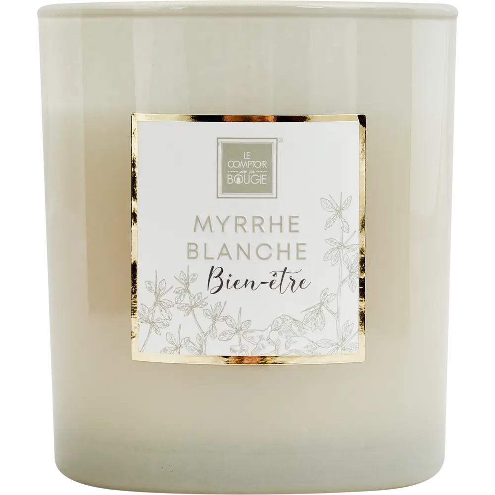 Свеча ароматизированная в подсвечнике Atmosphera Белая мирра серая 9 см STLM-2145529 - Вид №2