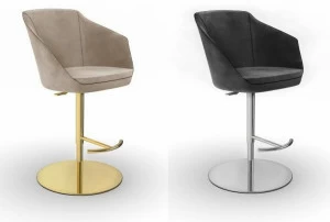 Vismara Design Высокий поворотный стул из кожи с регулируемой высотой Luxury entertainment