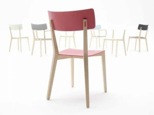 Brunner Лакированный стул из ламинированного дерева Due