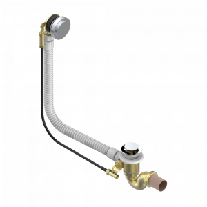 G6E-300/70 Автоматический донный клапан для ванны длина сифона 70 см Thg-paris Metamorphose с белой керамикой Хром