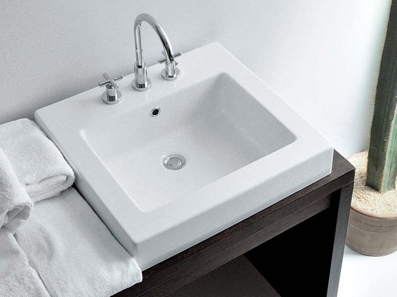 Квадратная керамическая раковина с переливом Ceramica Flaminia Acquagrande ARCH-00076261
