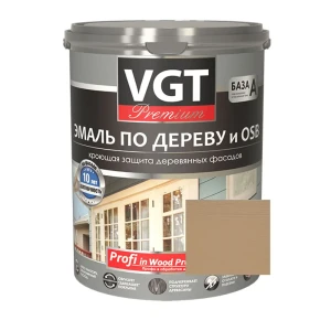 Эмаль по дереву и OSB VGT Профи 23177 цвет кофейный 2.5 кг