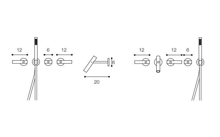 Набор для ванны из нержавеющей стали Falper цилиндр ARCH-00128045 - Вид №6