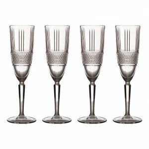 Бокалы для шампанского стеклянные 4 штуки прозрачные Verona MAXWELL & WILLIAMS VERONA 00-3946430 Прозрачный