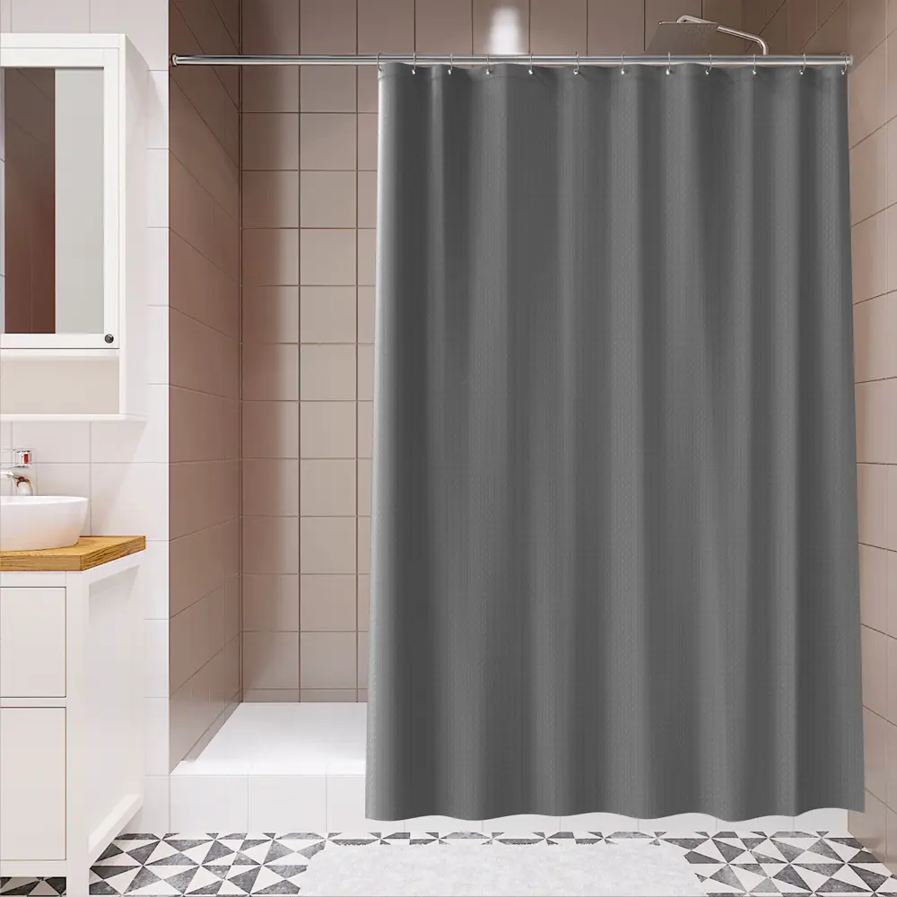 Влагостойкая штора для душа LEMER Ofenhorn серый 180x200 см 89384990 STLM-1567981