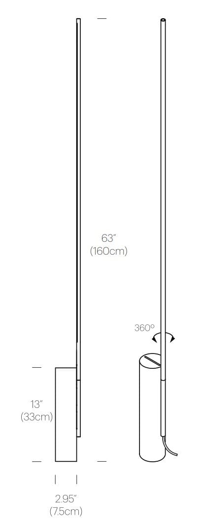 Светодиодный торшер из стали и мрамора Pablo Designs T. O ARCH-00021579