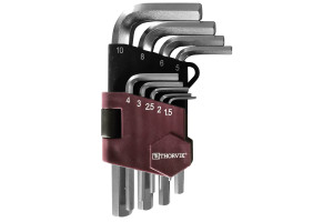 16296128 Набор торцевых шестигранных коротких ключей HKS9S H1.5-H10, 9 предметов 53021 THORVIK