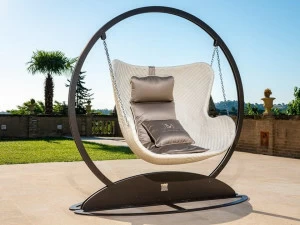 Samuele Mazza Outdoor Кресло-качалка из смолы с железной структурой Aldebaran resin