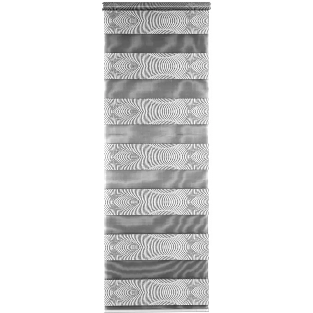 Штора рулонная день-ночь Miamoza Sound Wave 40x160 см, цвет серый Santreyd STLM-2045380