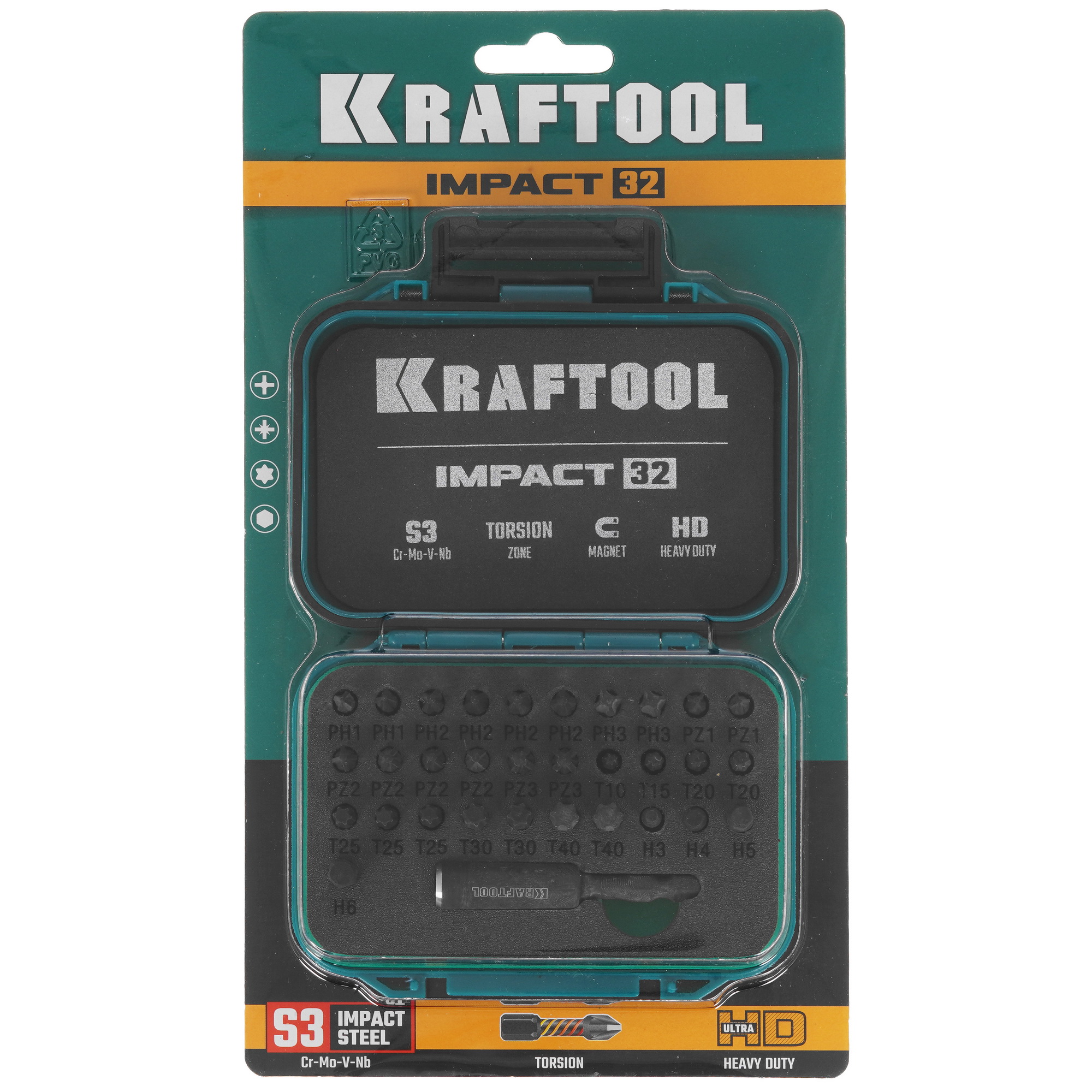 Набор бит KRAFTOOL IMPACT-32 9012554 STDN-0143523