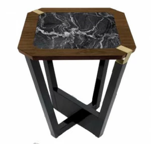 Приставной столик черно-коричневый Coral HURTADO CORAL 00-3981634 Коричневый;черный