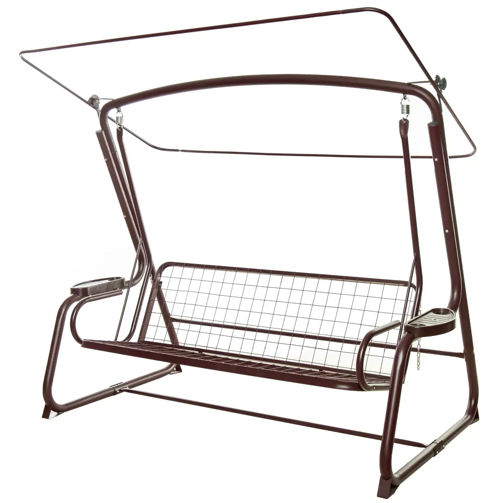 Качели садовые Октавия 3-х местные (до 300 кг) коричневый Santreyd STLM-2183842 - Вид №4