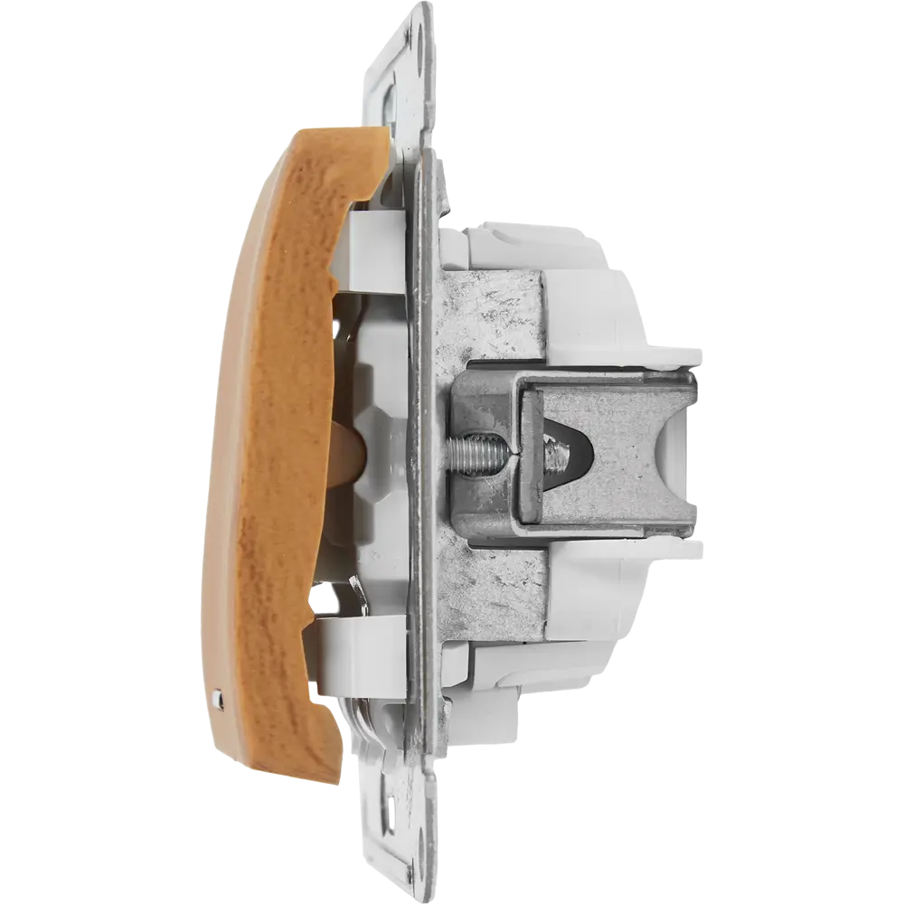 Выключатель проходной встраиваемый Systeme Electric Glossa 1 клавиша с подсветкой цвет дуб STLM-2185652 - Вид №3